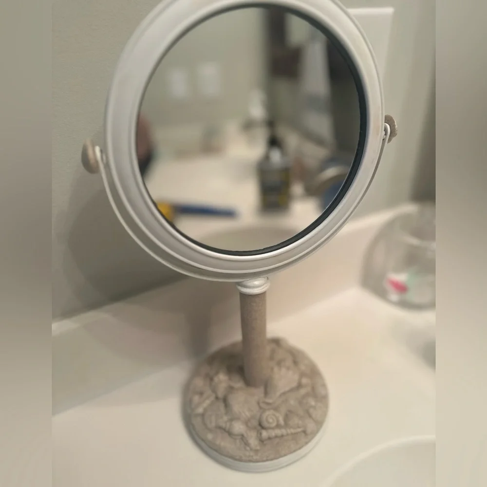 Coastal Themed Mirror w/ Magnifying Side